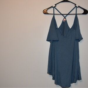 Blush Deep Blue Strappy Top